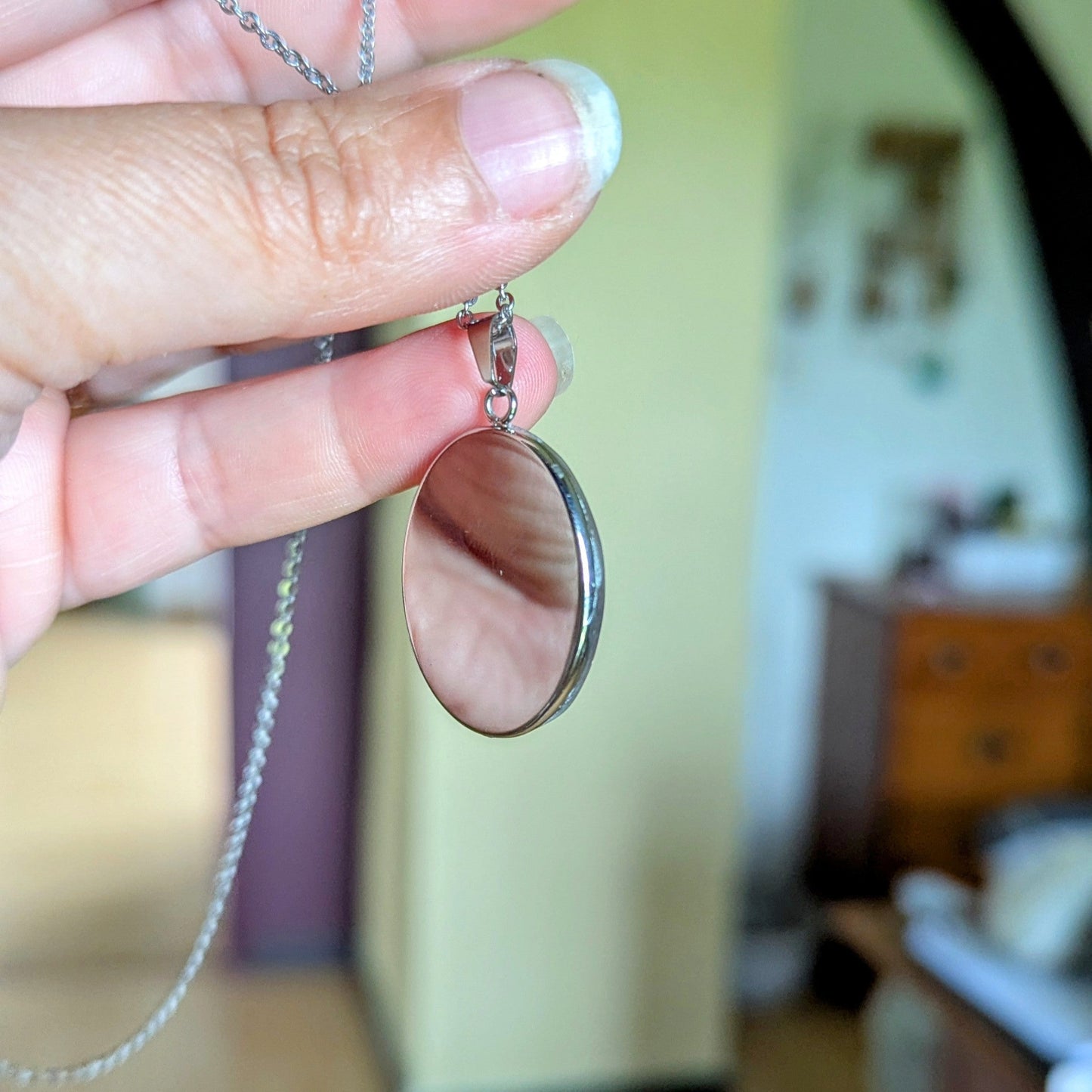 Collier Monnaie du pape & étoile verte