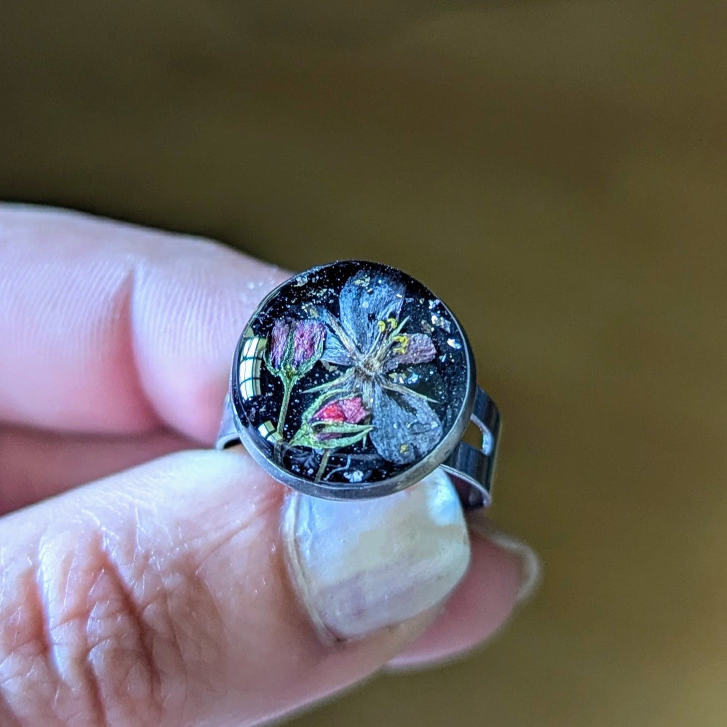 bague mouron des champs fleurs