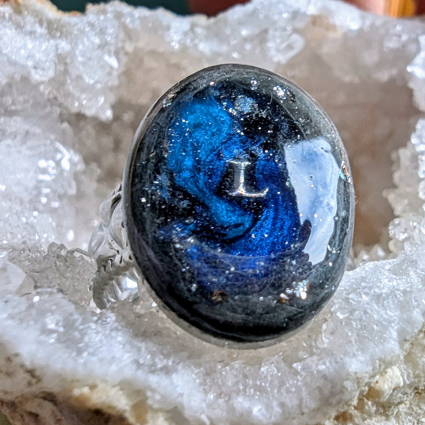bague souvenir poils animaux T62