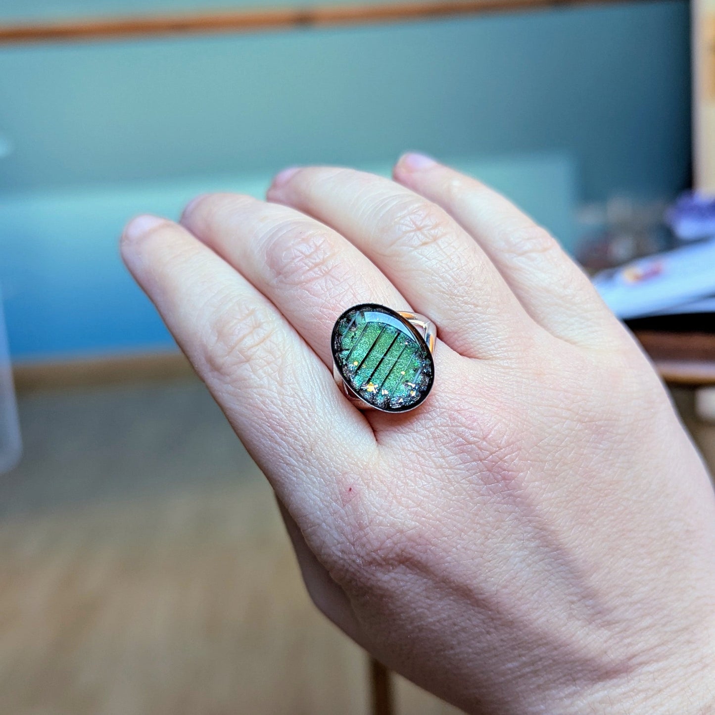 bague moustaches poils animal argent 925