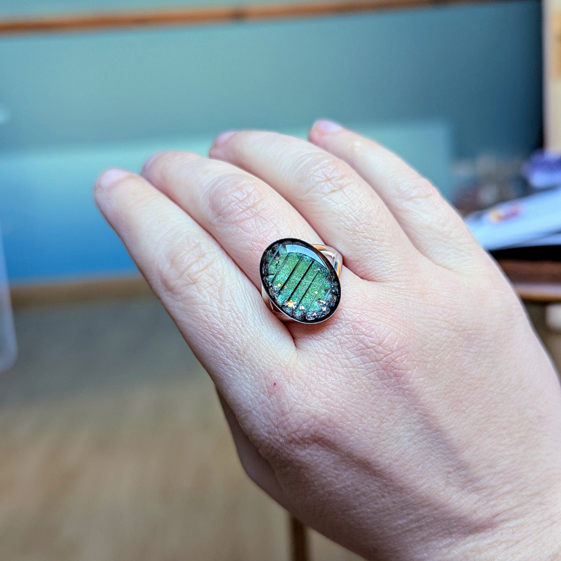 bague moustaches poils animal argent 925
