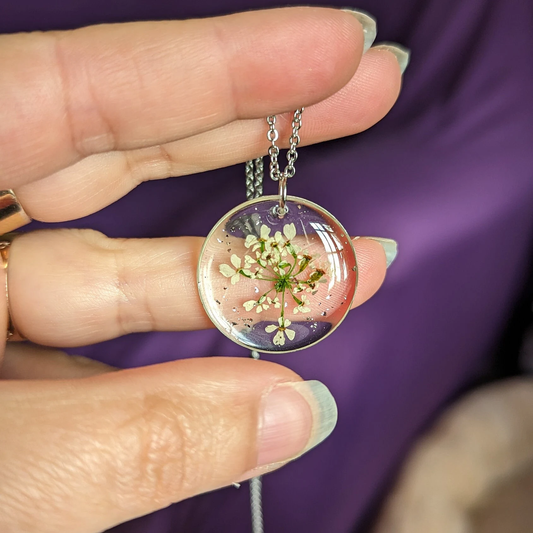 Collier transparent Cerfeuil commun