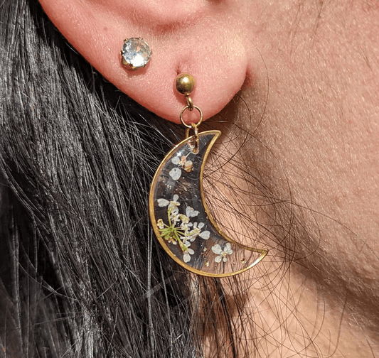 Empreintes Eternelles Boucles d'oreilles Or Boucles d'oreilles Cerfeuil commun