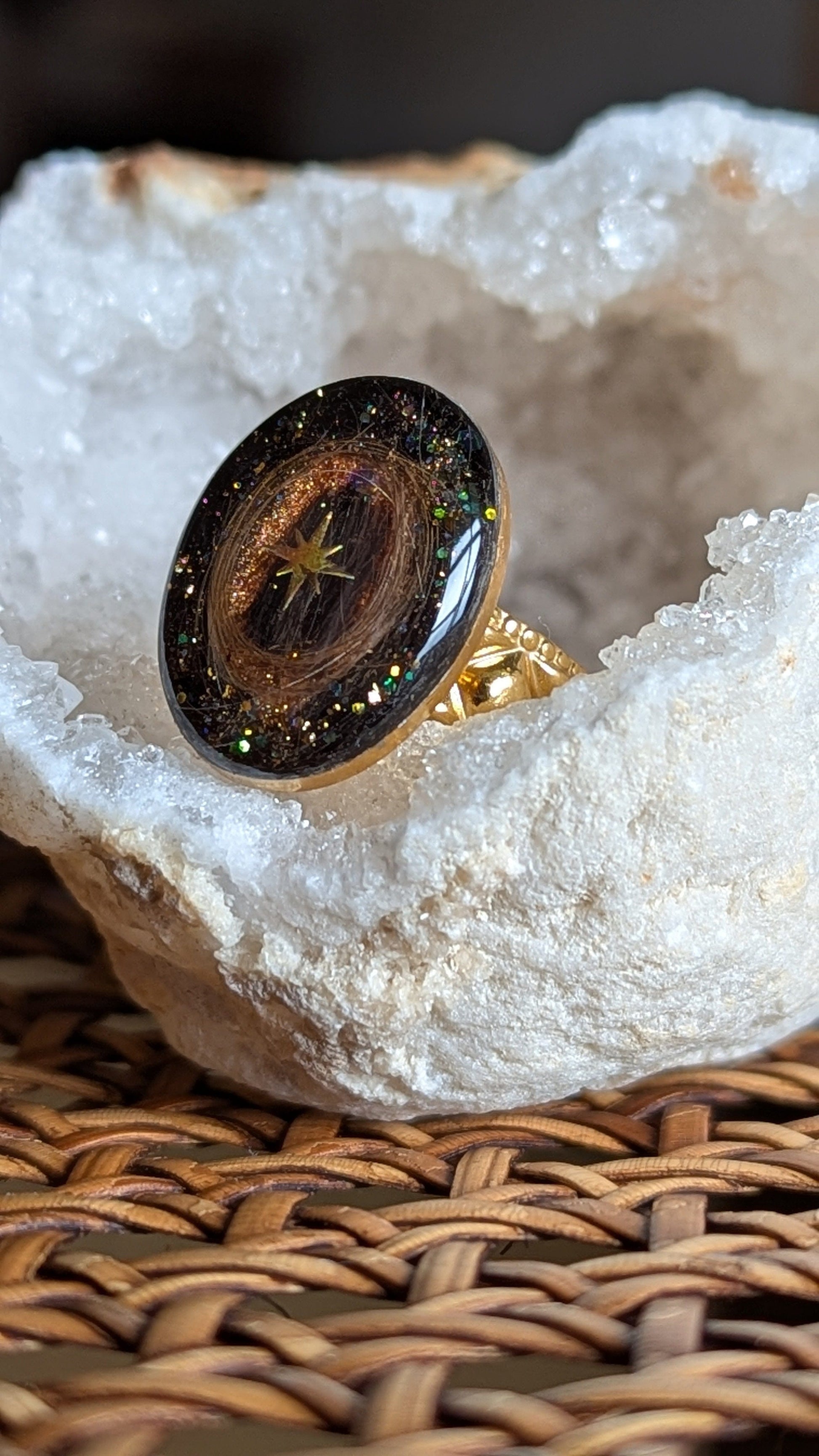 Étreinte Éternelle Bague Bague "L'intuitive" version dorée T52 à T58