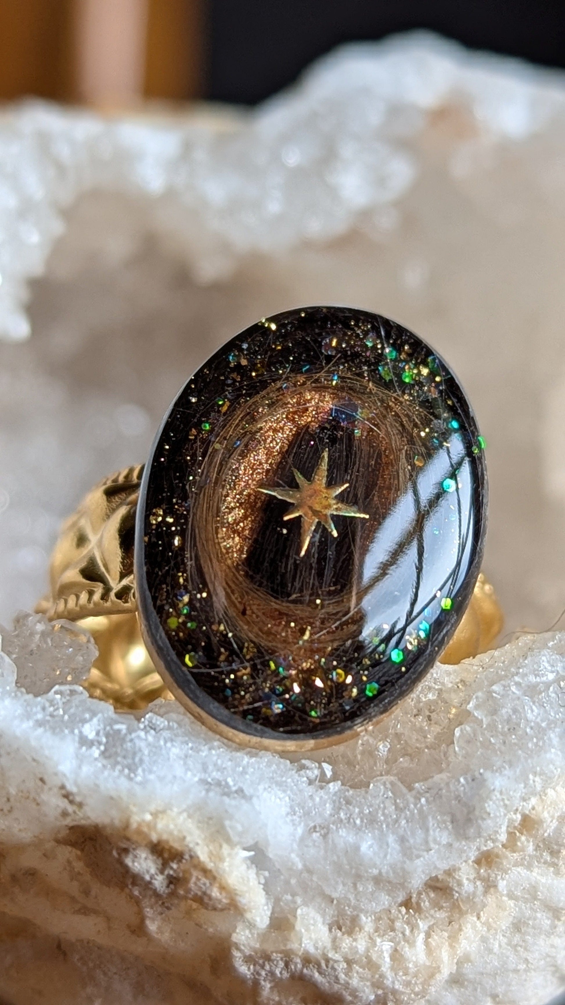 Étreinte Éternelle Bague Bague "L'intuitive" version dorée T52 à T58