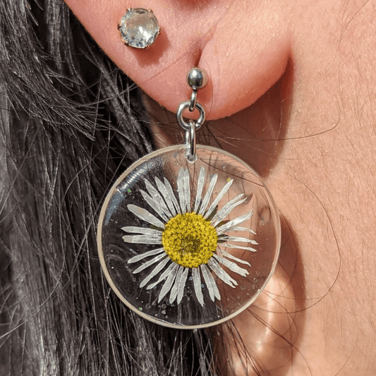 Étreinte Éternelle Boucles d'oreilles Argent Boucles d'oreilles Pâquerettes