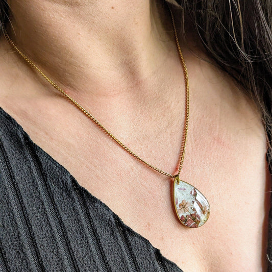 Étreinte Éternelle Colliers Collier "Bouquet de Mouron des Champs"