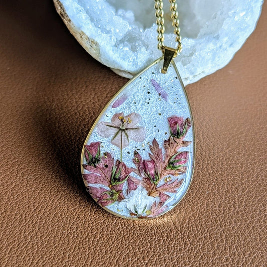 Étreinte Éternelle Colliers Collier "Bouquet de Mouron des Champs"