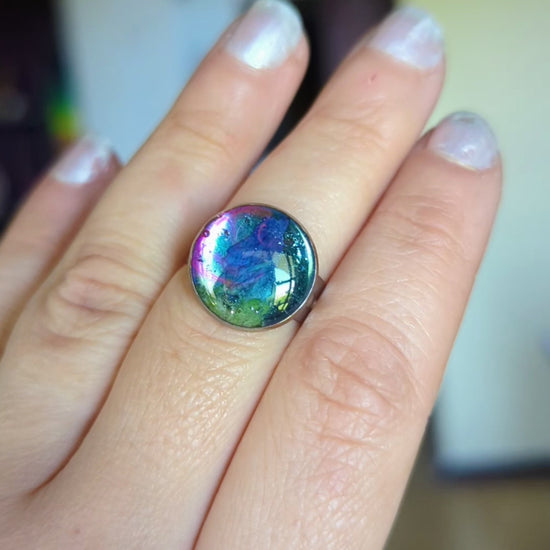 bague argenté lin bleu bisanuelle normandie