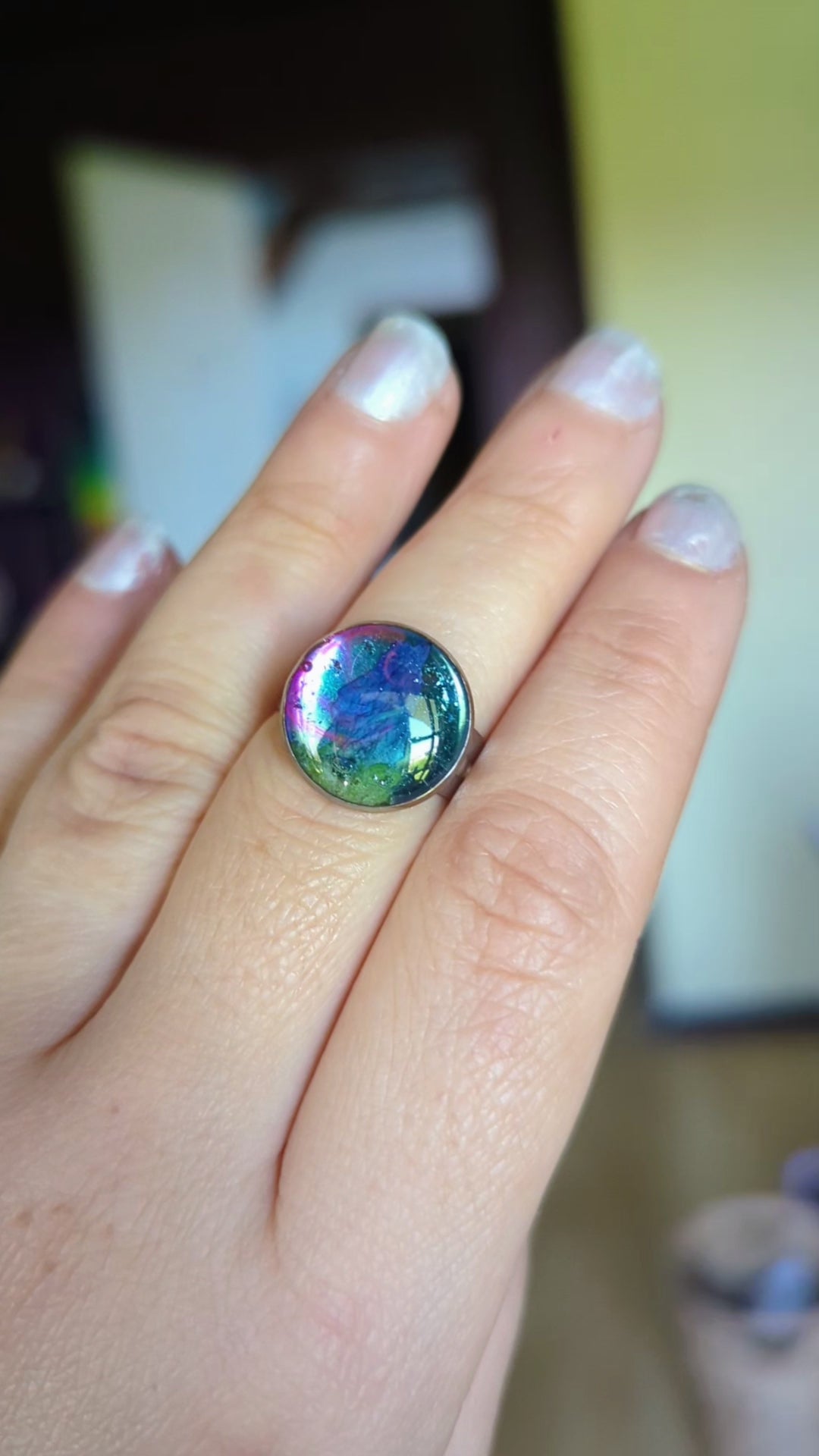 bague argenté lin bleu bisanuelle normandie