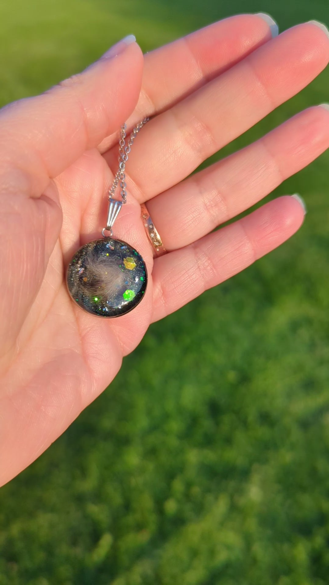collier souvenir galaxie poils animaux
