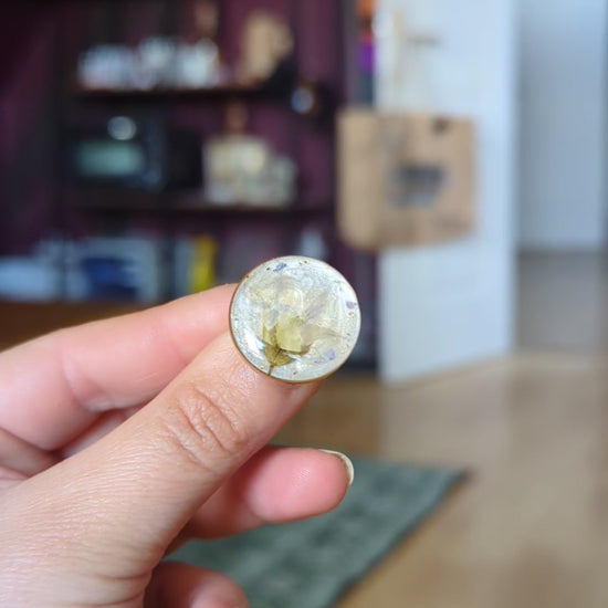 bague dorée fleur de lin bisanuelle normandie