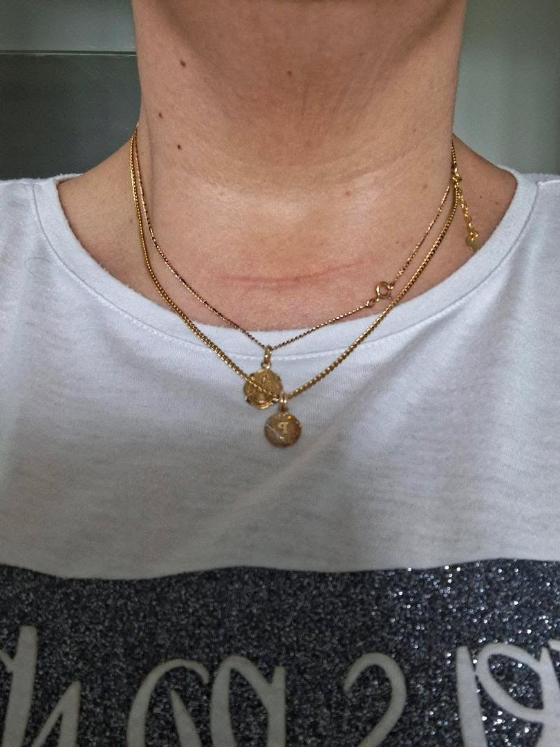 Collier souvenir animal Subtilys en or laminé 14k, médaillon fin avec inclusion de poils ou cendres — vue 24