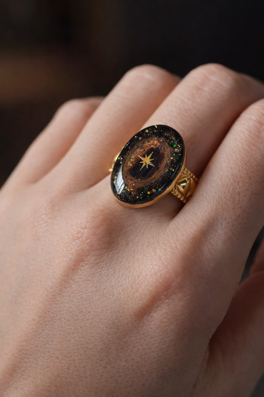 Bague "L'intuitive" version dorée T52 à T58