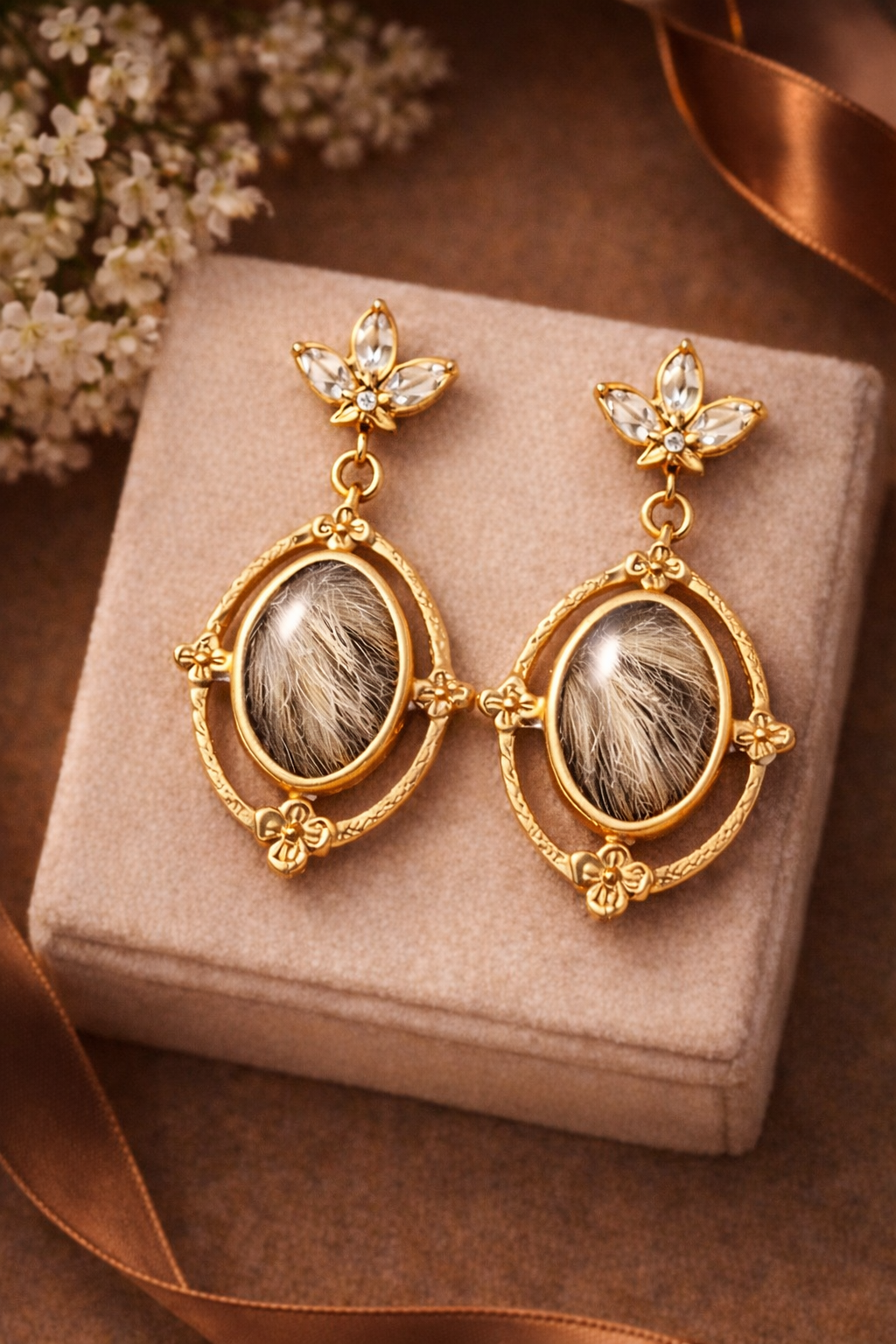 Boucles d'oreilles Physalis