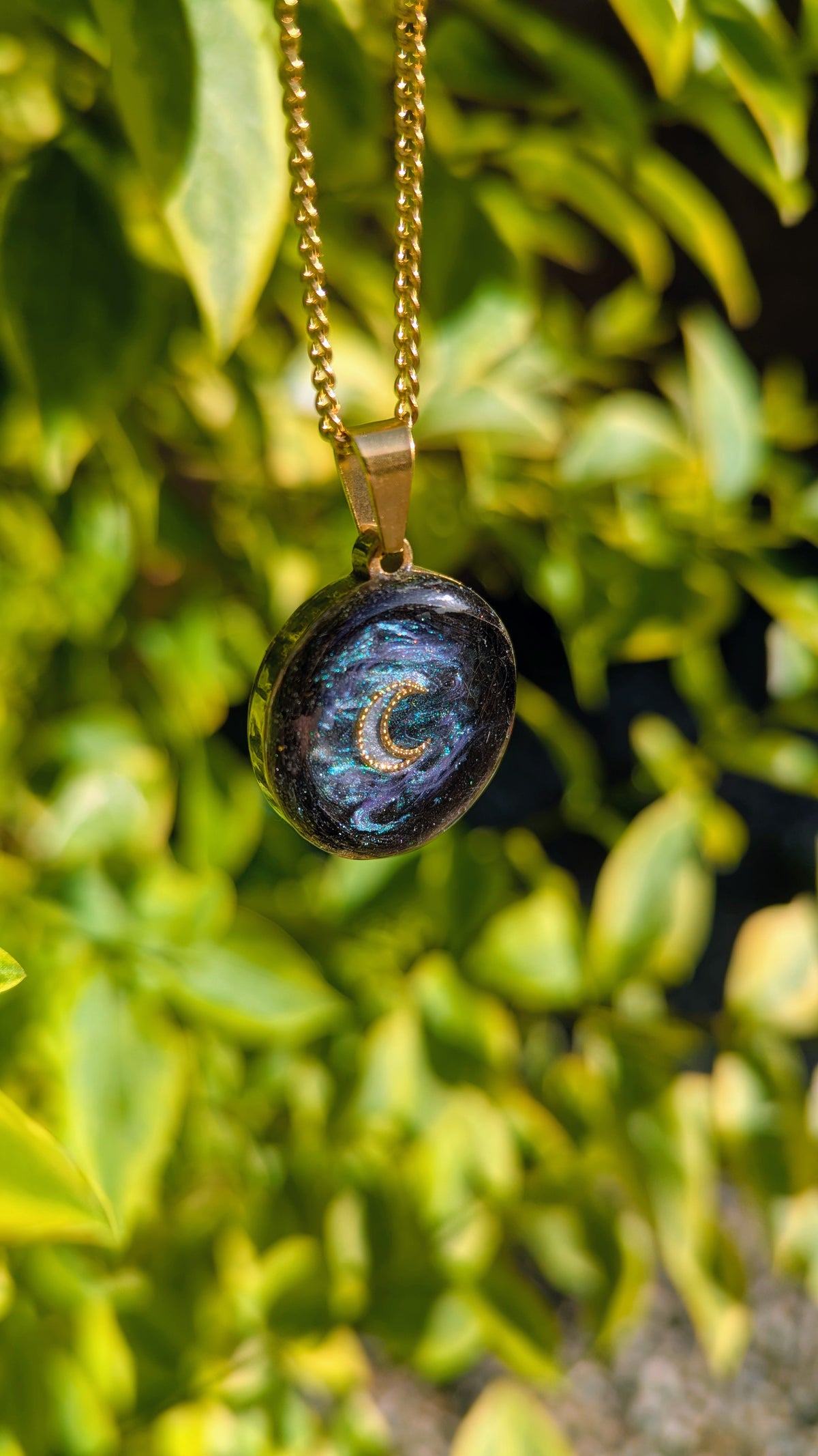 Collier souvenir réversible L'intuitif en acier inox ou or laminé 14k avec poils et cendres d'animal — vue 22